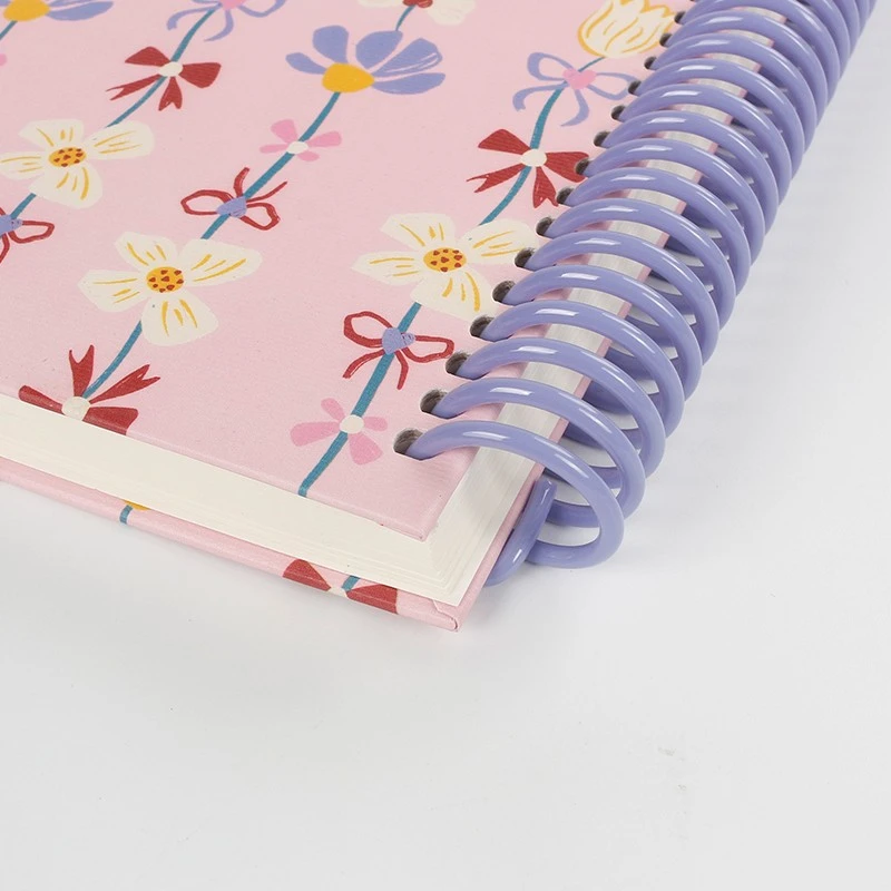 A4 Hardcover Spiral Binding Notebook With Paper Cover 100 Sheets Custom Design For Students-Gift Journal best